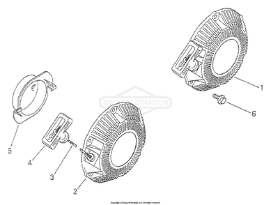 Recoil Starter Diagram and Parts List for 1959-0  Briggs and Stratton Generator